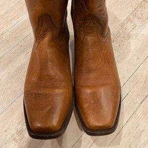 Frye brown saddle pull on cowgirl boots 7.5D UC